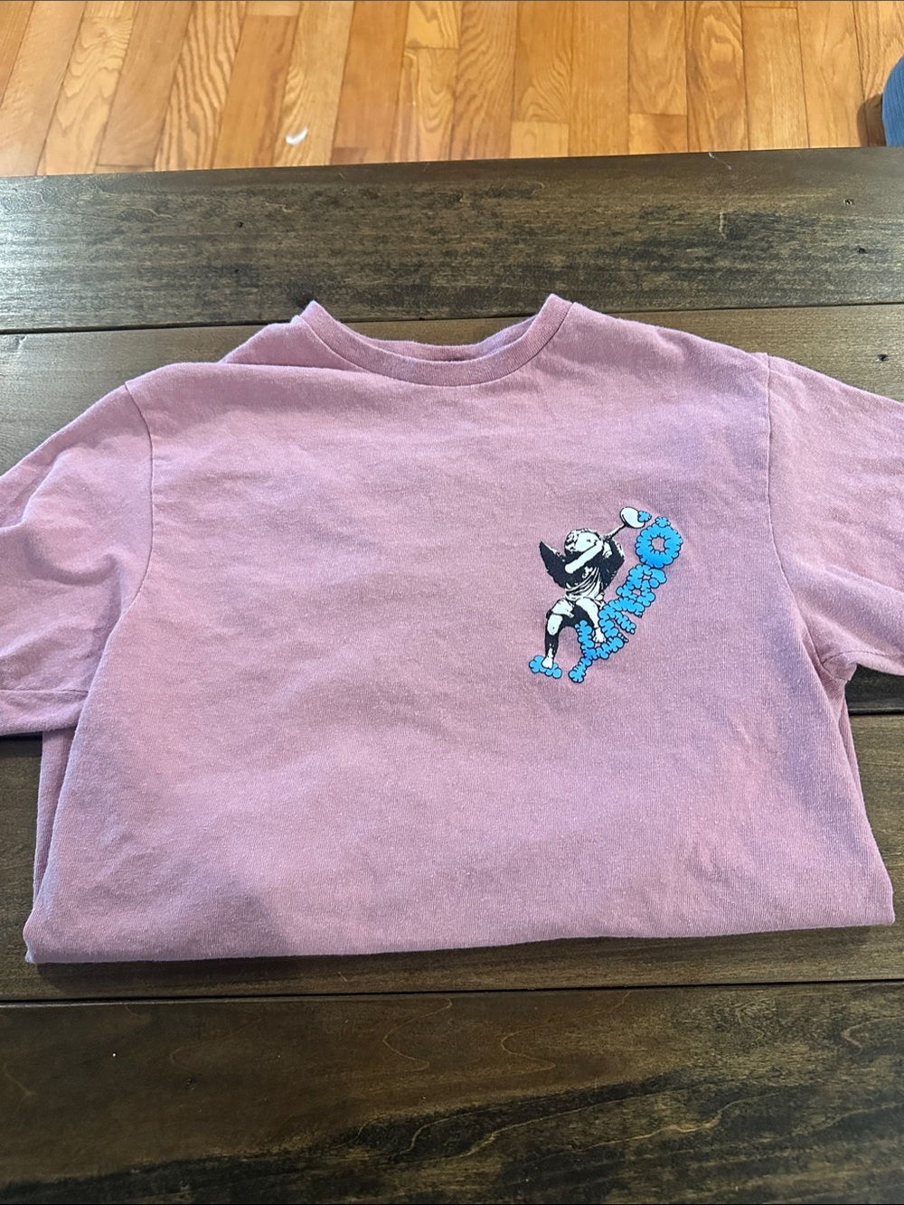 Obey Kids' Lavender Short-Sleeve Tee with Blue Floral Graphic